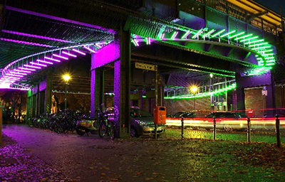 Illumination der Bahnbrücke am S-Bhf. Savignyplatz im Rahmen des Aktiven Zentrums City  West