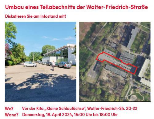 Umbau eines Teilabschnitts der Walter-Friedrich-Straße - Einladung zur Beteiligung